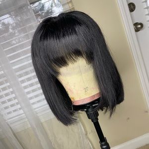 10” Indian Straight Bob Closure Wig